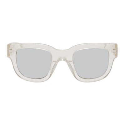 Acne Studios Transparent Glitter Acetate Sunglasses In Transp Glit