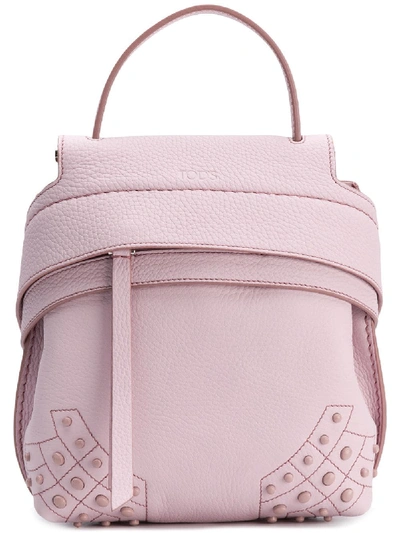 Tod's Wave Mini Leather Backpack In Lkeepsake Lilac