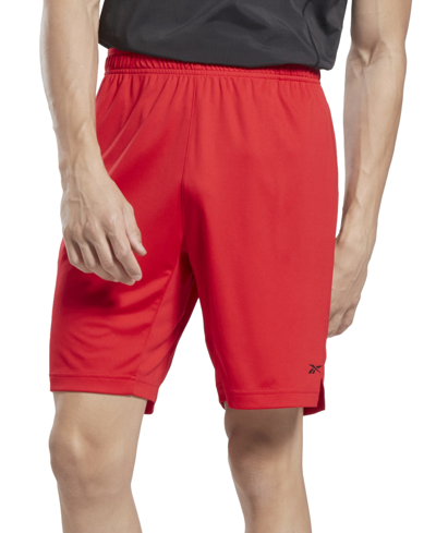 Reebok Men's Regular-fit Moisture-wicking 9" Woven Drawstring Shorts In Red