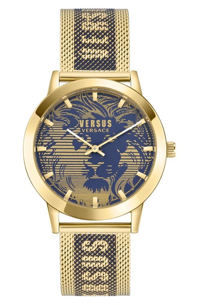 Versus Men's Barbes Domus Two-tone Stainless Steel Mesh Bracelet Watch 40mm In Multi