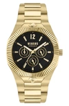 Versus Men's Echo Park Gold Ion Plated Bracelet Watch 42mm In Multi