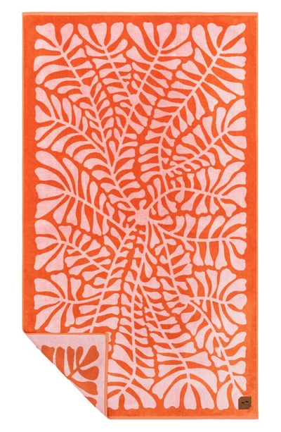 Slowtide Hapa Oversize Beach Towel In Bright Red