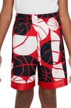 Nike Dri-fit Elite Big Kids' Printed Basketball Shorts In Red