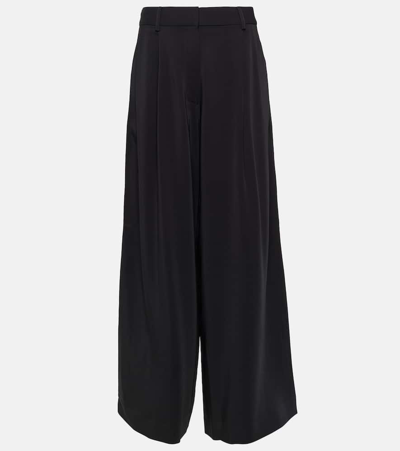 Co Twill Wide-leg Pants In Black