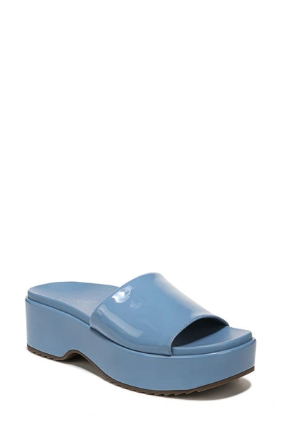 Vionic Trista Platform Slide Sandal In Blue Shadow