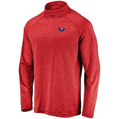 Fanatics Branded Red Washington Capitals Contenders Welcome Quarter-zip Pullover Jacket