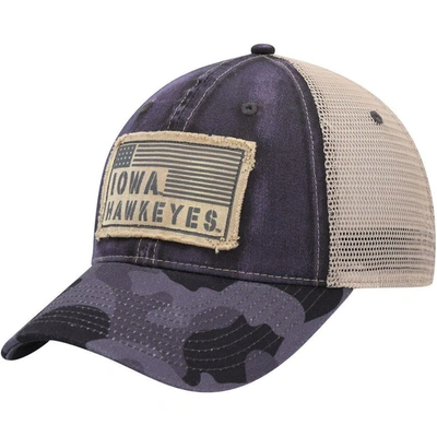 Colosseum Charcoal Iowa Hawkeyes Oht Military Appreciation United Trucker Snapback Hat