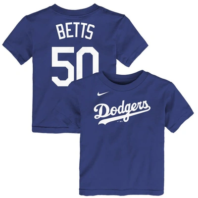 Nike Kids' Toddler  Mookie Betts Royal Los Angeles Dodgers Player Name & Number T-shirt