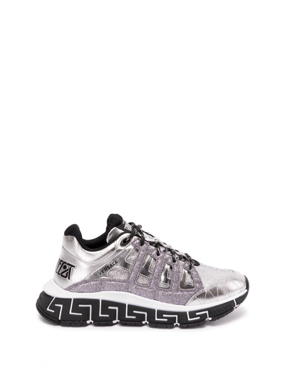 Versace Trigreca Sneakers In Silver