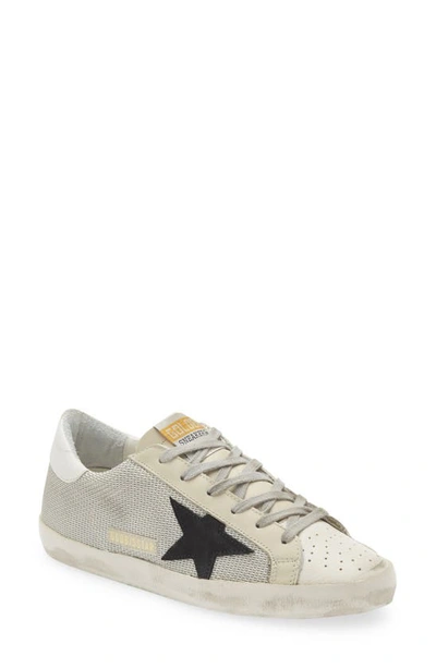Golden Goose Super-star Low Top Sneaker In Light Silver Milk Black White
