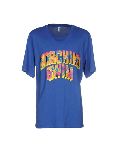 Moschino Swim T-shirt In Blue