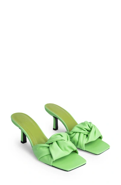 By Far Lana Square Toe Slide In Green