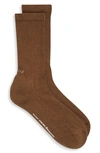 Socksss Unisex Solid Tennis Socks In Golden Brown