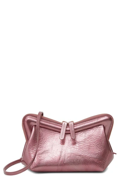 Mansur Gavriel Mini M Frame Leather Shoulder Bag In Flamingo