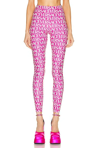 Versace Jeans Couture chain-print logo-waistband Leggings - Farfetch