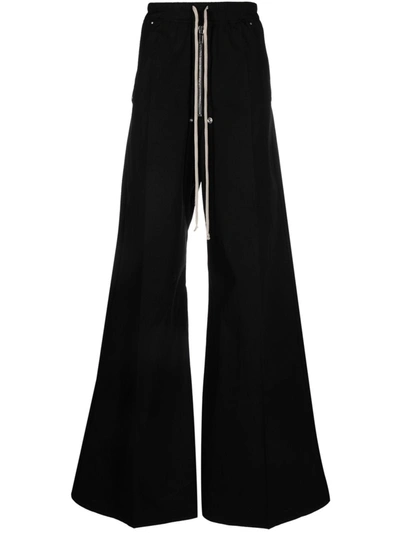Rick Owens Drawstring Wide-leg Track Trousers In Nero