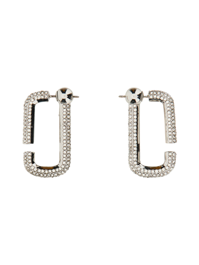 Marc Jacobs J Marc Pave Earrings In Silver