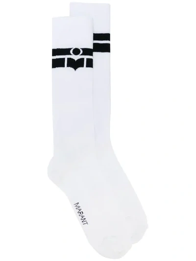 Isabel Marant 'vibe' Socken Mit Logo - Weiss In White