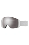 Smith 4d Mag 184mm Snow Goggles In White Vapor / Platinum
