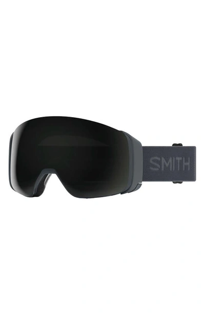 Smith 4d Mag 184mm Snow Goggles In Slate / Chromapop Sun Black