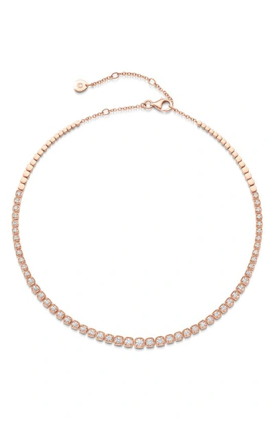 Sara Weinstock Isadora Cushion Diamond Choker Necklace In Rose Gold/ Diamond