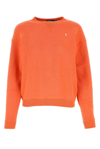 Polo Ralph Lauren Logo Embroidered Crewneck Sweatshirt In Arancione