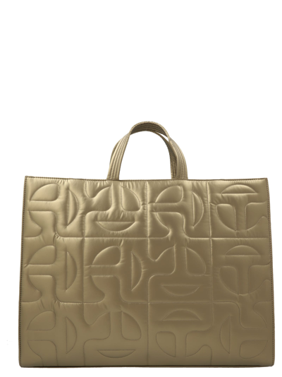Moose Knuckles X Telfar Quilted Mudium Tote Bag In Gold