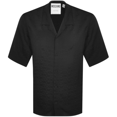Moschino Repeat Logo Short Sleeve Shirt Black