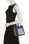 Marc Jacobs Mini Grind Colorblock Leather Tote Bag In Azure Blue Multi