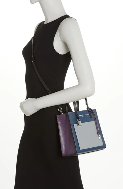 Marc Jacobs Mini Grind Colorblock Leather Tote Bag In Azure Blue Multi