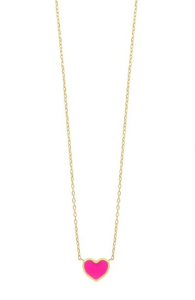 Bony Levy Kids' 14k Gold Enamel Heart Pendant Necklace In 14k Yellow Gold