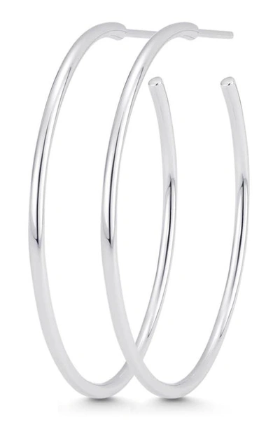 Sara Weinstock Veena Small Hoop Earrings In White Gold