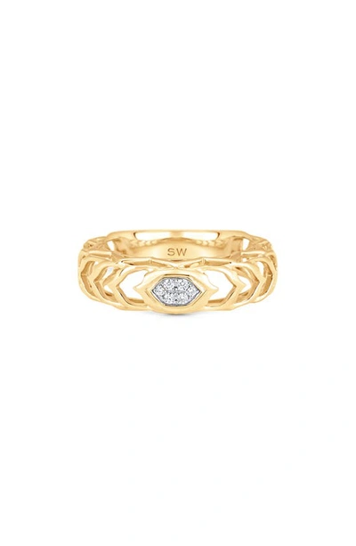 Sara Weinstock Dentelle Diamond Cluster Ring In Gold