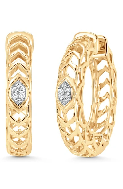 Sara Weinstock Dentelle Diamond Cluster Hoop Earrings In Gold