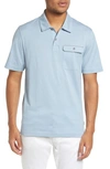 Ted Baker Chard Textured Pocket Polo In Light Blue