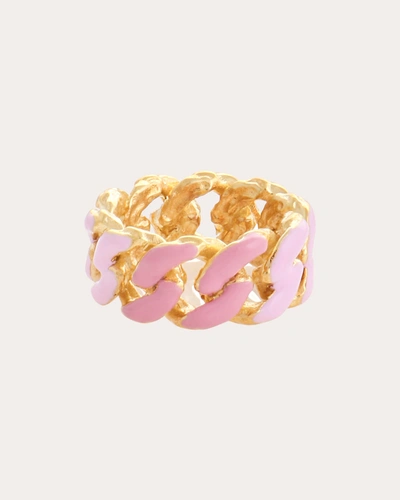 Joanna Laura Constantine Enamel Wave Chain Statement Ring In Gold