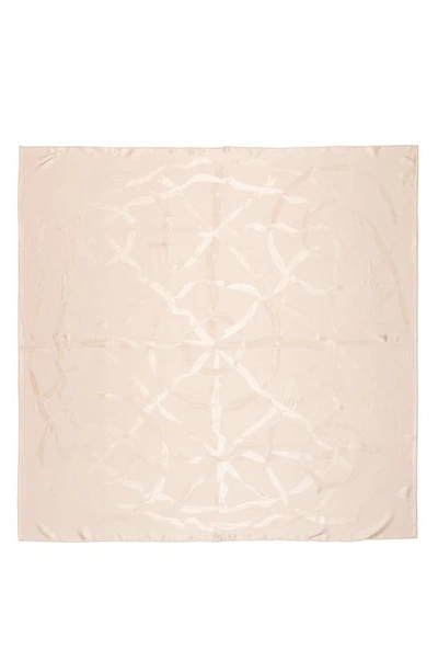 Chloé Ribbon Jacquard Silk Scarf In Pink