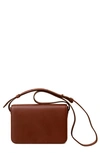 Yvonne Kone Little Annika Leather Crossbody Bag In Vitello Terracotta