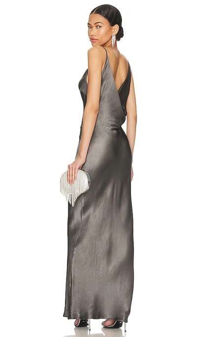 Bec & Bridge Celestial Cowl Neck Maxi Dress In Gun Metal