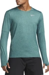 Nike Element Dri-fit Long Sleeve Running T-shirt In Grey