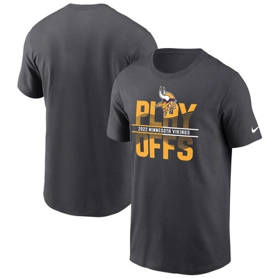 Nike Men's 2022 Nfl Playoffs Iconic (nfl Minnesota Vikings) T-shirt In Black