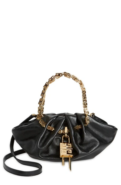 Givenchy Mini Kenny Neo Leather Shoulder Bag In Noir