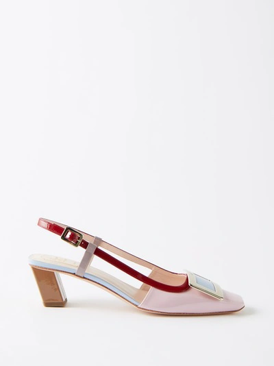 Roger Vivier 45mm Belle Vivier Patent Slingback Pumps In Multicolor