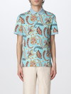 Etro T-shirts And Polos Blue In Gnawed Blue