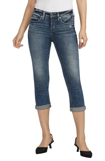 Silver Jeans Co. Suki Capri Jeans In Blue