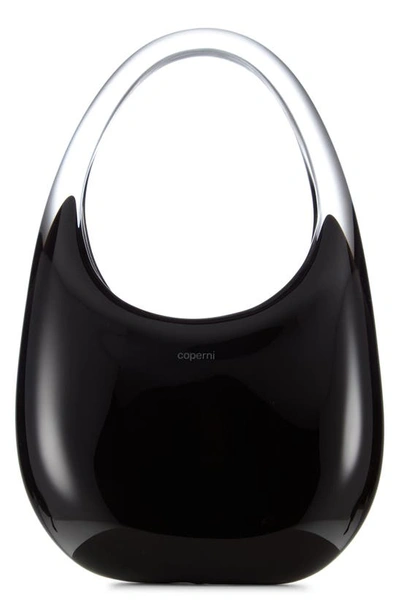 Coperni X Heven Swipe Glass Shoulder Bag In Glass Black