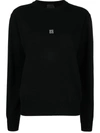 Givenchy Logo Wool And Cashmere Sweater In Black White