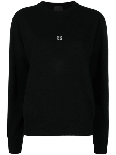 Givenchy Logo Wool And Cashmere Sweater In Black