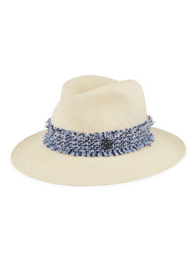 Maison Michel Henrietta Tweed Hat In Natural