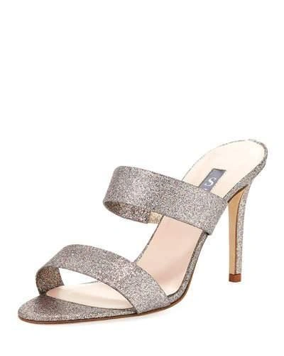 Sjp By Sarah Jessica Parker Blossom Glitter Slide Sandal In Tinsel Multi